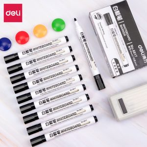 deli 6817 Whiteboard Marker, Bullet tip：1.8mm, Black