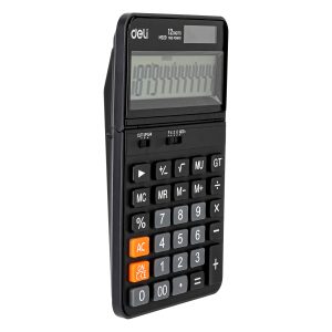 deli EM320 Calculator, Plastic-12 digits, Black