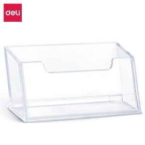 deli 7623 Business Card Holder, 100×38×82mm, Transparent