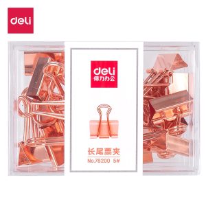 deli 78200 Effortless Binder Clip, 19mm, Golden