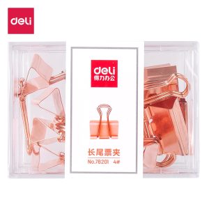 deli 78201 Effortless Binder Clip, 25mm, Golden