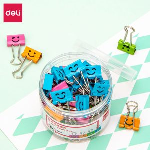 deli 8487 Effortless Binder Clip, 19mm, Assorted Colors