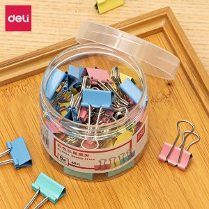 deli 8555 Effortless Binder Clip, 19mm, Assorted Colors
