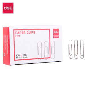 deli E39713-Paper Clip 50MM(SILVER) ((1x100)