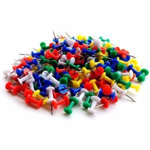 Push Pin Assorted, 30 Pieces per Pack