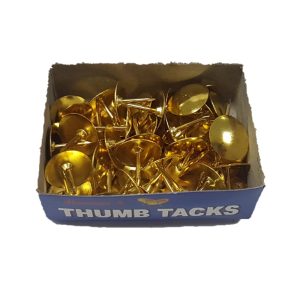 Thumb Tack Brass (Gold) Plated Drawing Pin/push Pin for Home, School and Office Gold