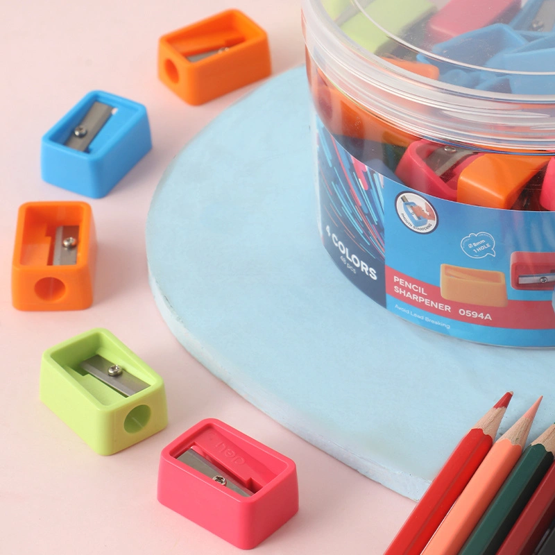 deli E0594A Economical Pencil Sharpener, 1-hole φ6.9-8mm, Blue, Yellow, Pink, Orange - Style 1 - Image 6