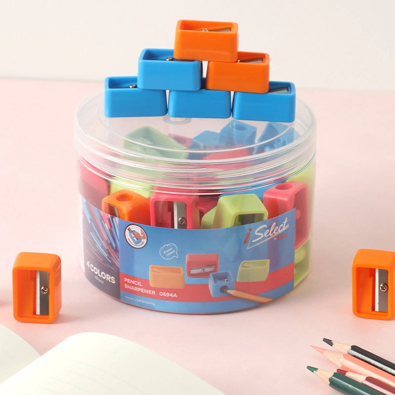 deli E0594A Economical Pencil Sharpener, 1-hole φ6.9-8mm, Blue, Yellow, Pink, Orange - Style 1 - Image 3