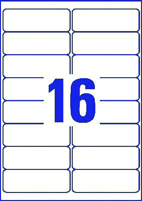 Avery Self Adhesive Clear Address Mailing Labels L7562-25, 99.1 x 34 mm, 16 Labels per Sheet, 25 Sheets in a Pack - Image 2