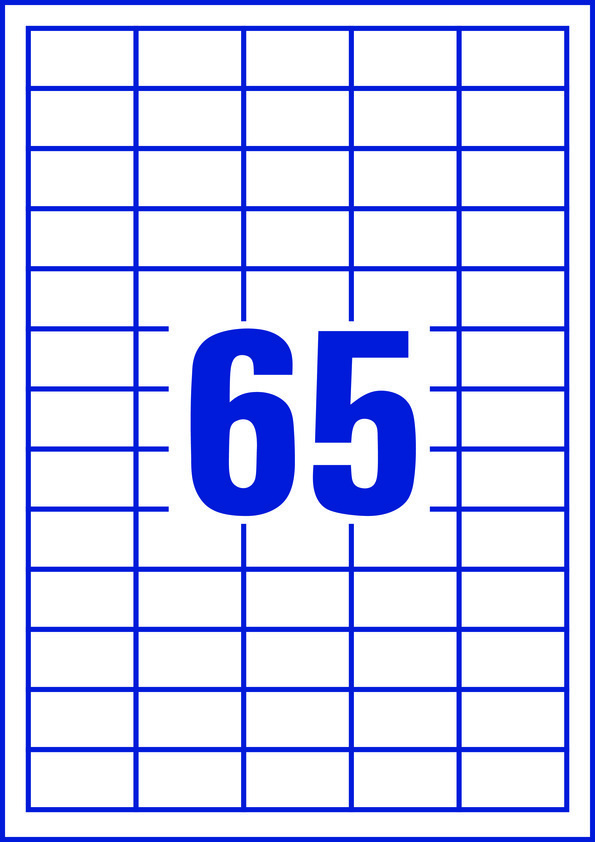 Avery Multipurpose Labels 3666, 38 x 21.2 mm, 65 Labels per Sheet, 100 Sheets in a Pack, for All Printers - Image 2
