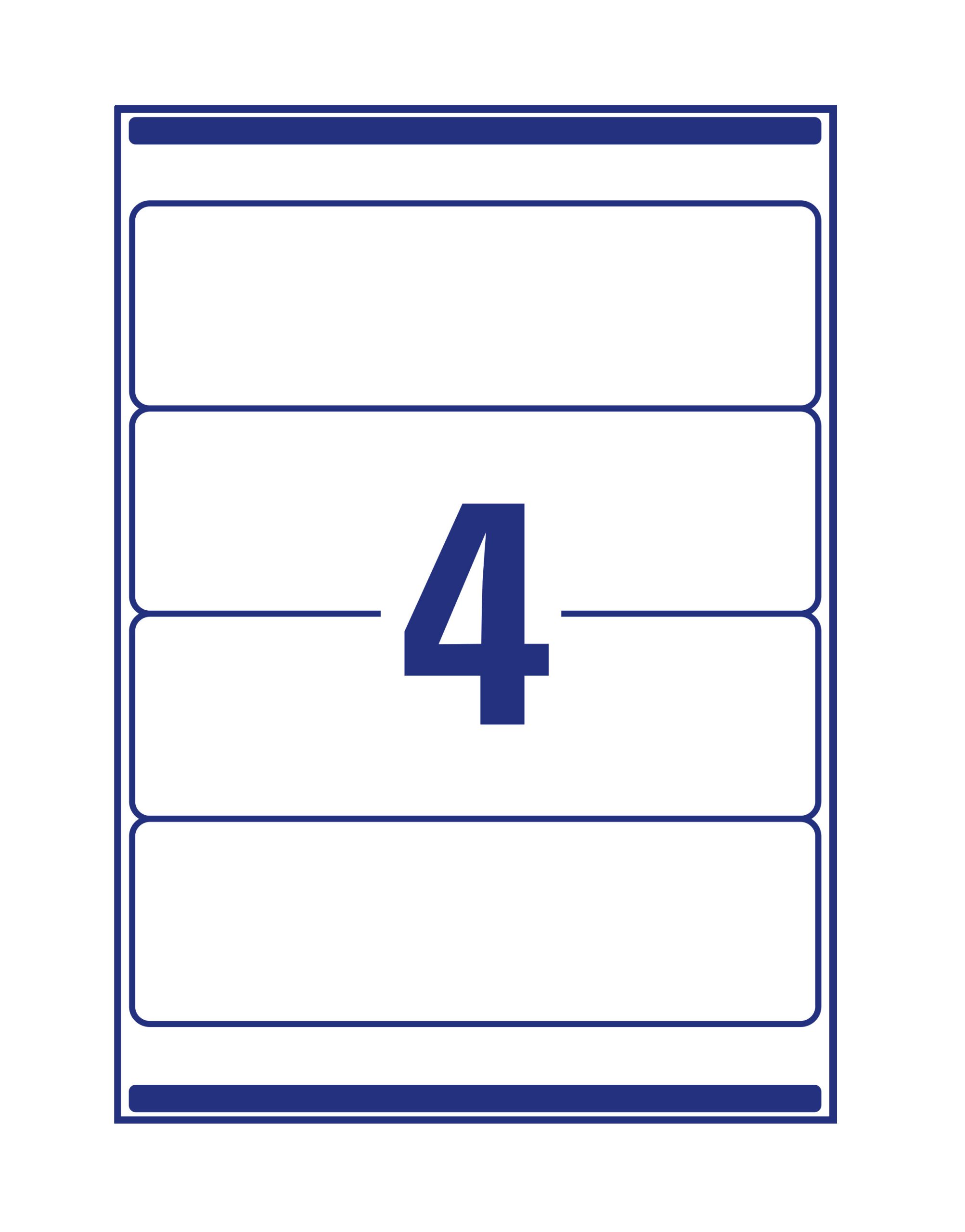 Avery Filing Labels L7171-100 with Ultragrip Technology, 200 x 60 mm, 4 Labels per Sheet, 100 Sheets in a Pack - Image 2