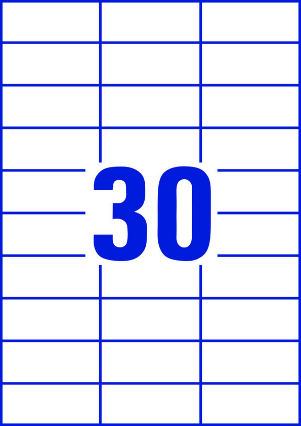 Avery Multipurpose Labels 3489, 70 x 29.7 mm, White, 30 Labels per Sheet, 100 Sheets in a Pack, for All Printers - Image 2