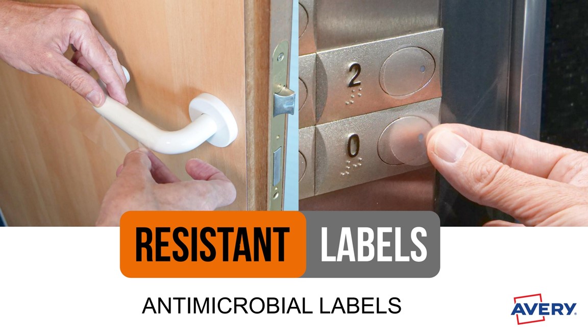 Avery Antimicrobial Square Pre-Cut Labels, 68LABELS per Sheet, 10 Sheets in a Pack (AM00SA4-10) - Image 2