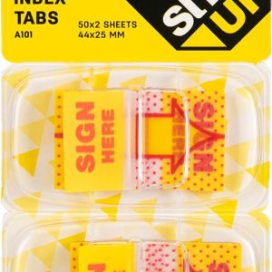 deli A10101 deli Index Tabs Sign Here (2 x 50 Pcs)