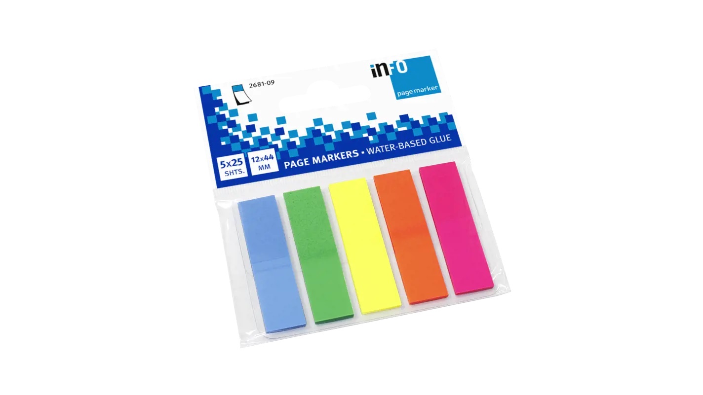 inFO 2681-09 Flags 12x44mm 25 Sheets / Pad - 5 Pads