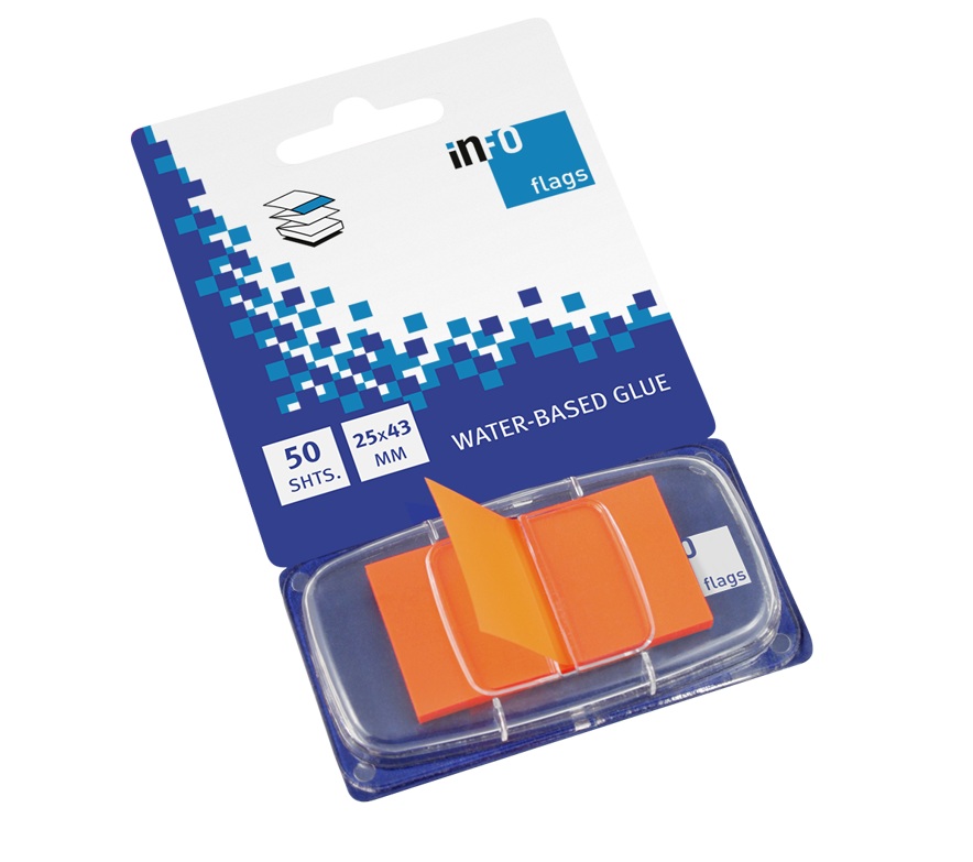 inFO 7728-12 Orange Flags 50sht / Pack