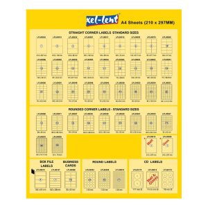 xel-lent Label 99.1x38.1 14 Label per Sheets 100 Sheets per Pack
