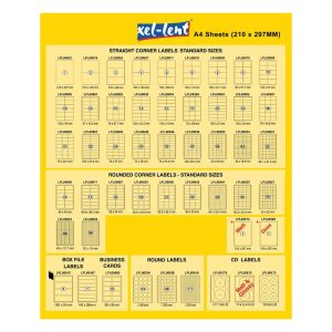 xel-lent Label 70x25.4mm 33 Labels per Sheets 100 Sheets per Pack