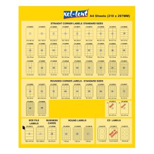 xel-lent Label 105x37 16 Labels per Sheets 100 Sheets per Pack