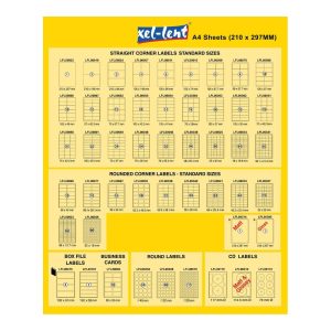 xel-lent Label A4 63.5 x 38.1 100 Sheets per Pack