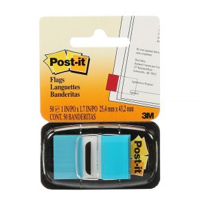 3M 680 23 Post-it Flags-Bright Blue 1"X1.7"