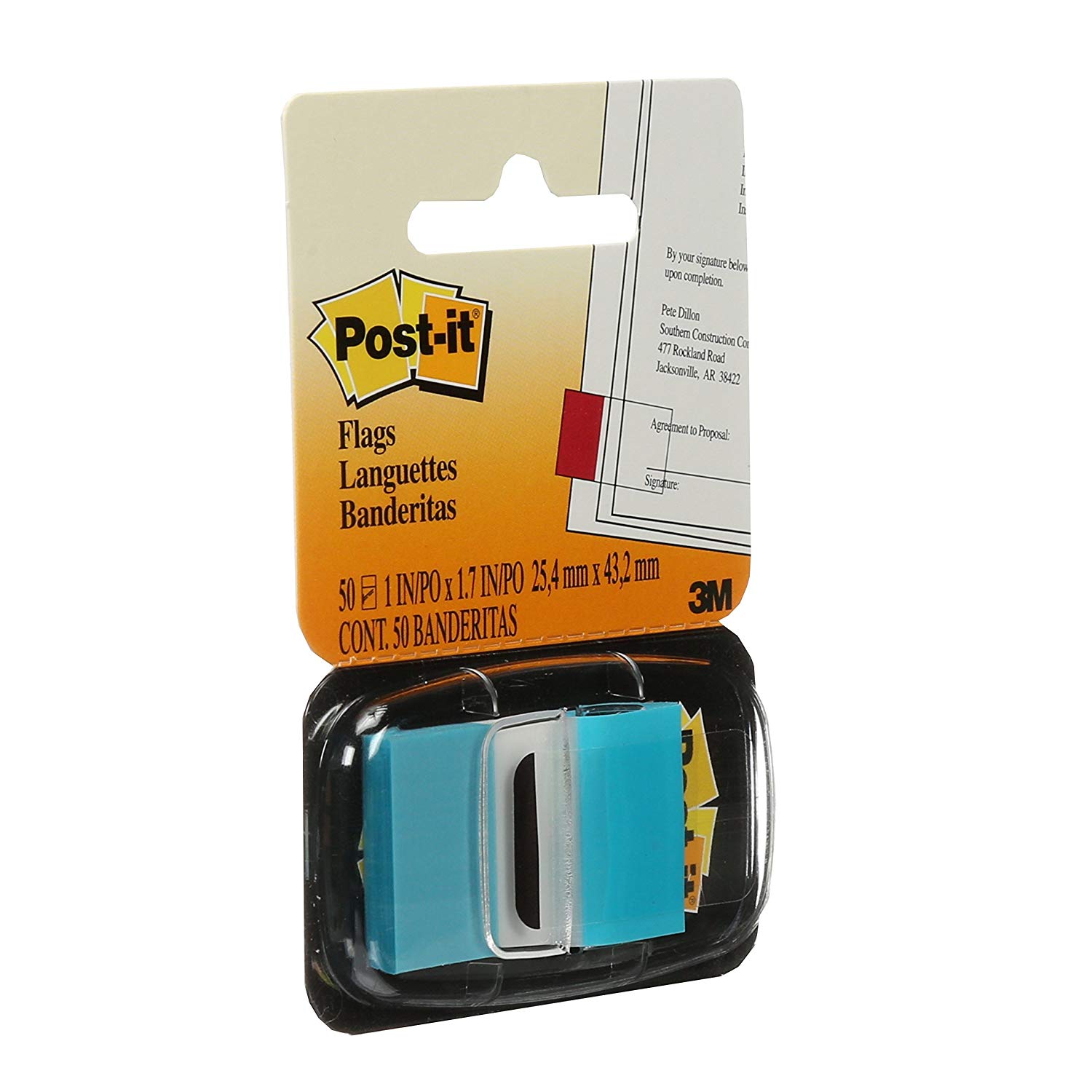 3M 680 23 Post-it Flags-Bright Blue 1"X1.7" - Image 2