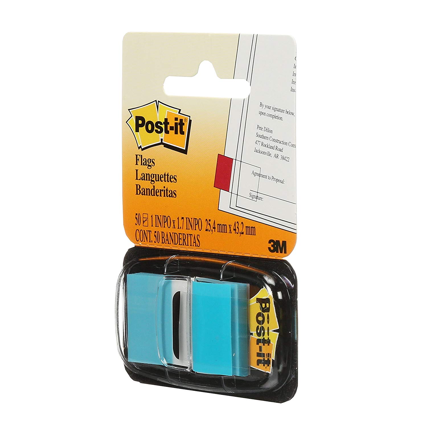 3M 680 23 Post-it Flags-Bright Blue 1"X1.7" - Image 3