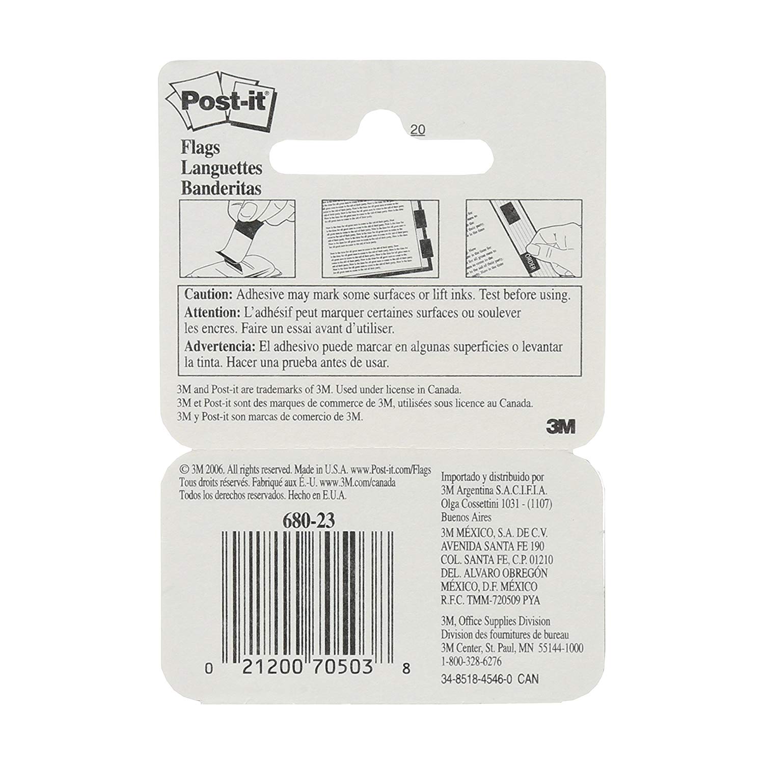 3M 680 23 Post-it Flags-Bright Blue 1"X1.7" - Image 4