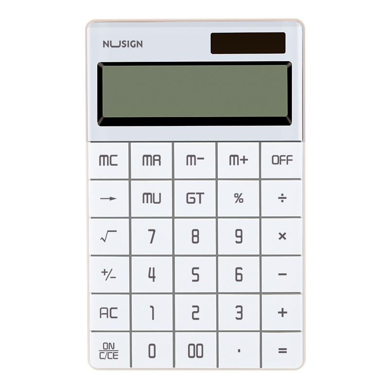 deli ENS041 Calculator, 165.3×103.2×14.7mm, 12 digits, White - Image 2