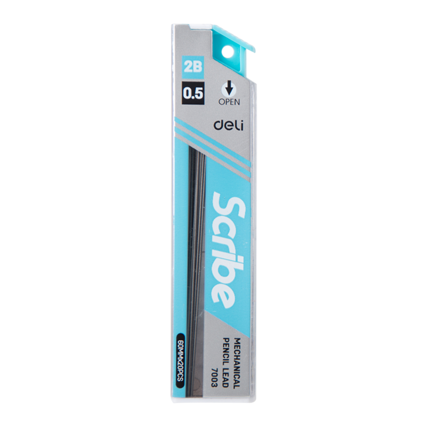 deli E7003 Mechanical Pencil Leads, 0.5mm, 2B, 60mm, Assorted Colors - Image 2