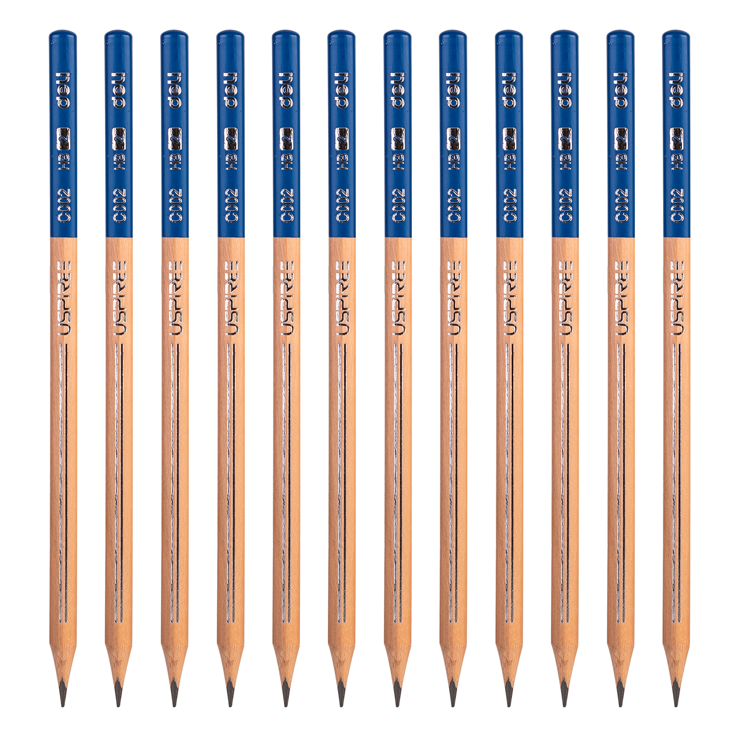 deli EC002-HB Graphite Pencil, HB, Assorted Colors - Image 2