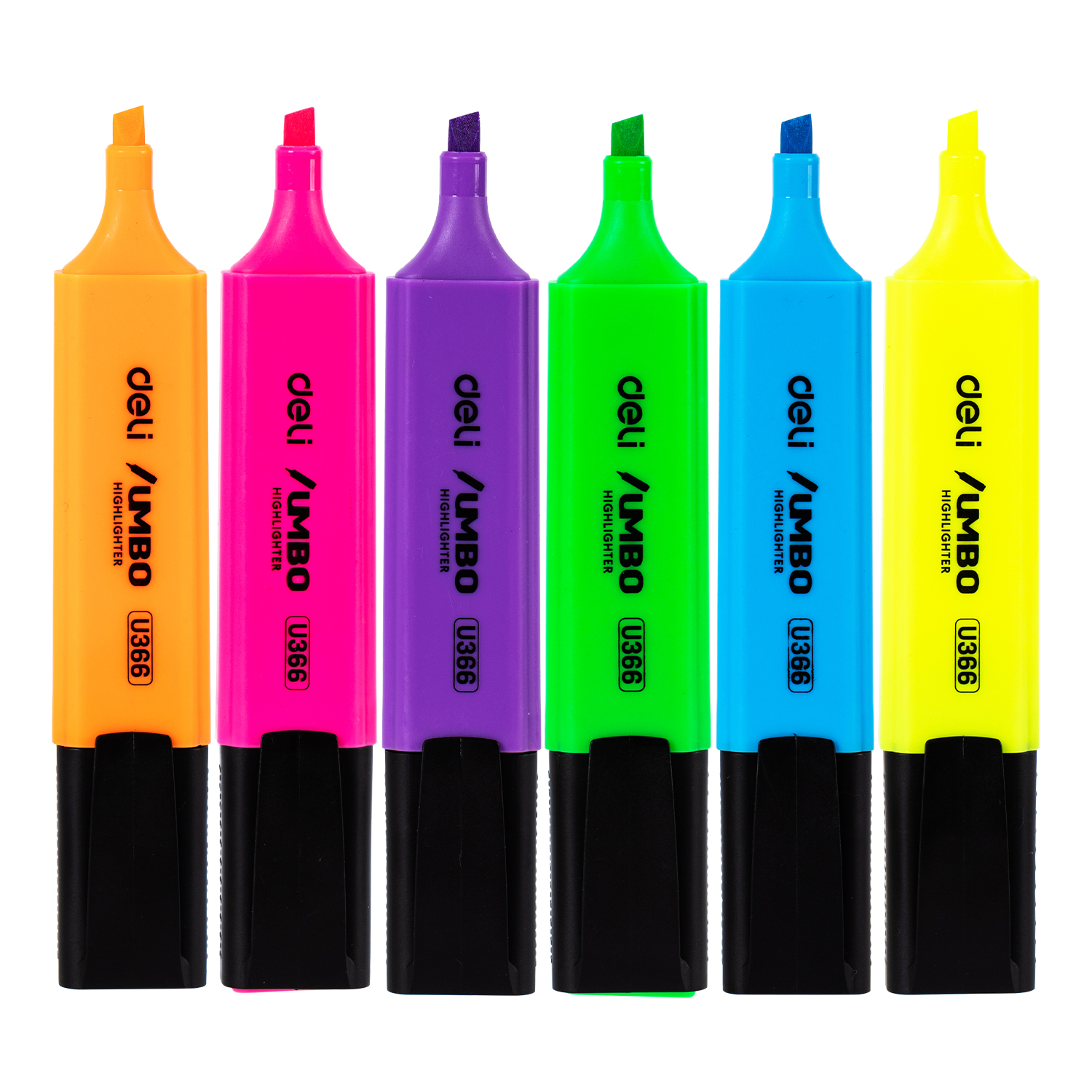 deli EU366-MT Highlighter, Chisel tip: 1~5mm, Assorted Colors - Image 2