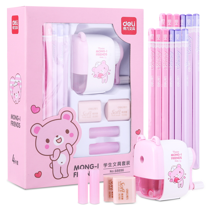 deli 68896 School Gift Set, Pink - Image 2