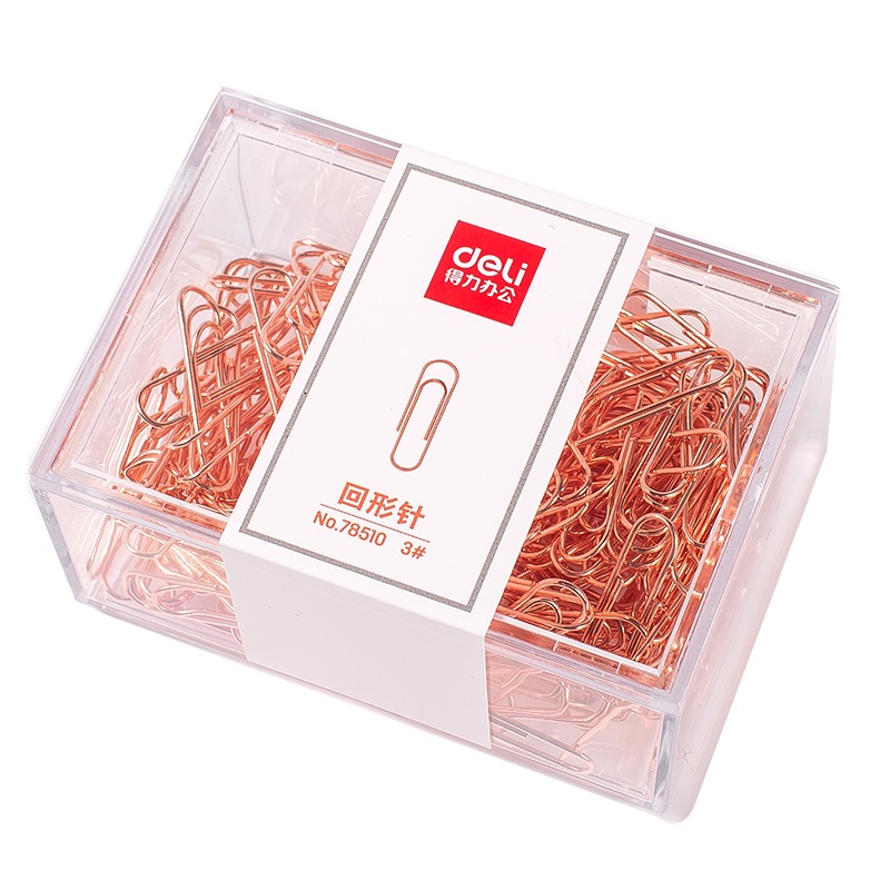 deli 78510 Paper Clips, 3#/29mm, Golden - Image 2