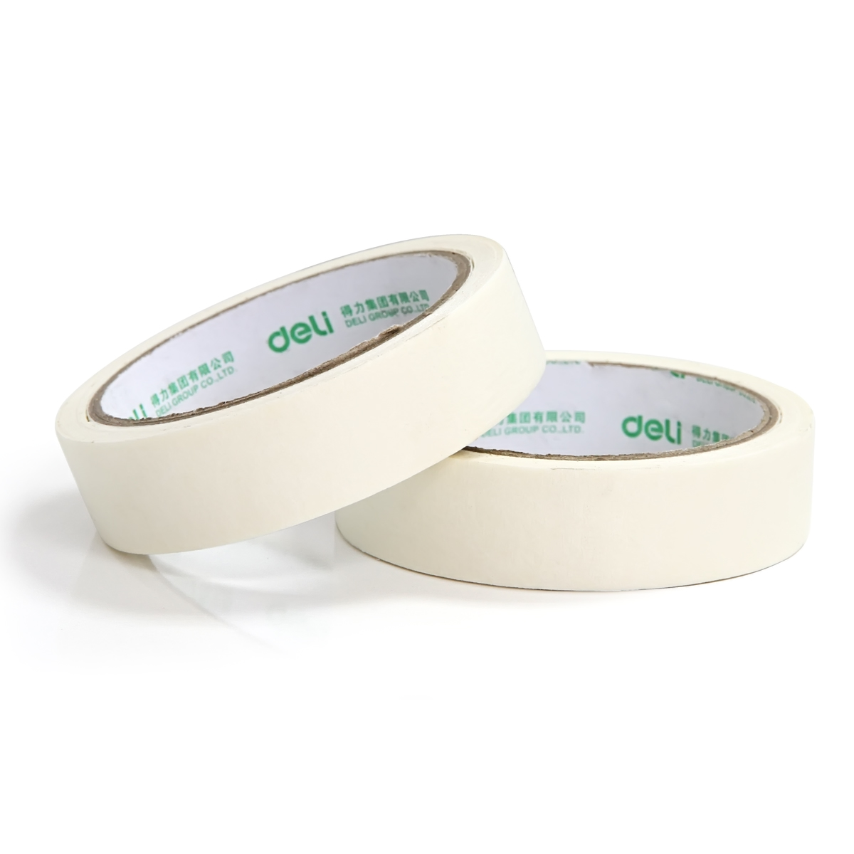 deli 30670 Masking Tape, 24mm*20y*145um(6rolls/tube), Yellow - Image 2