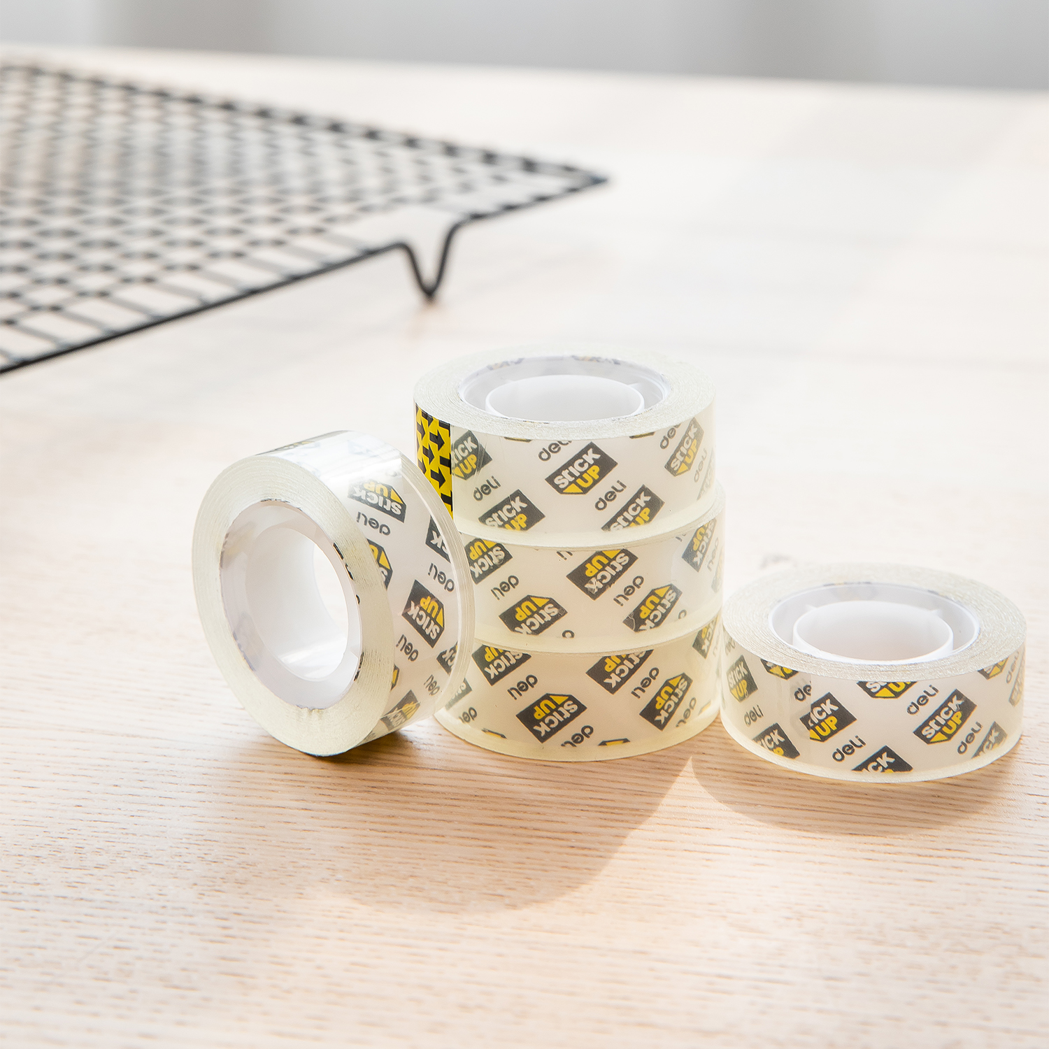 deli E30015 Stationery Tape, 12mm×30Y×38um(12rolls/tube), Transparent - Image 2