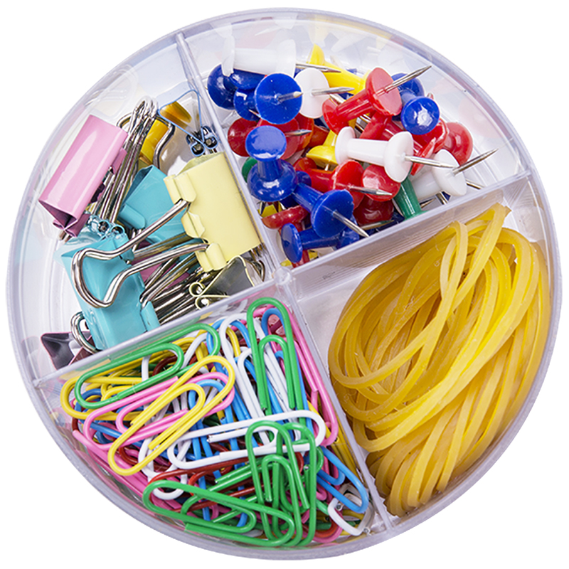 deli 8500 Desk Organizer Pack, 3#/100pcs, 50pcs, 5#/10pcs, 12g, Assorted Colors - Image 2