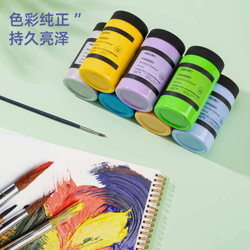 deli 73875 Acrylic Colors, 300ml, Naples Yellow - Image 2