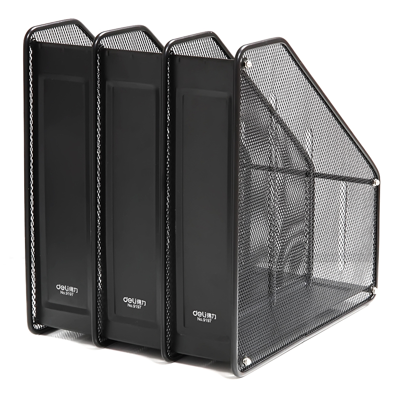 deli 9197 Magazine Container, 240×293×310mm, 500 gram, Black - Image 2