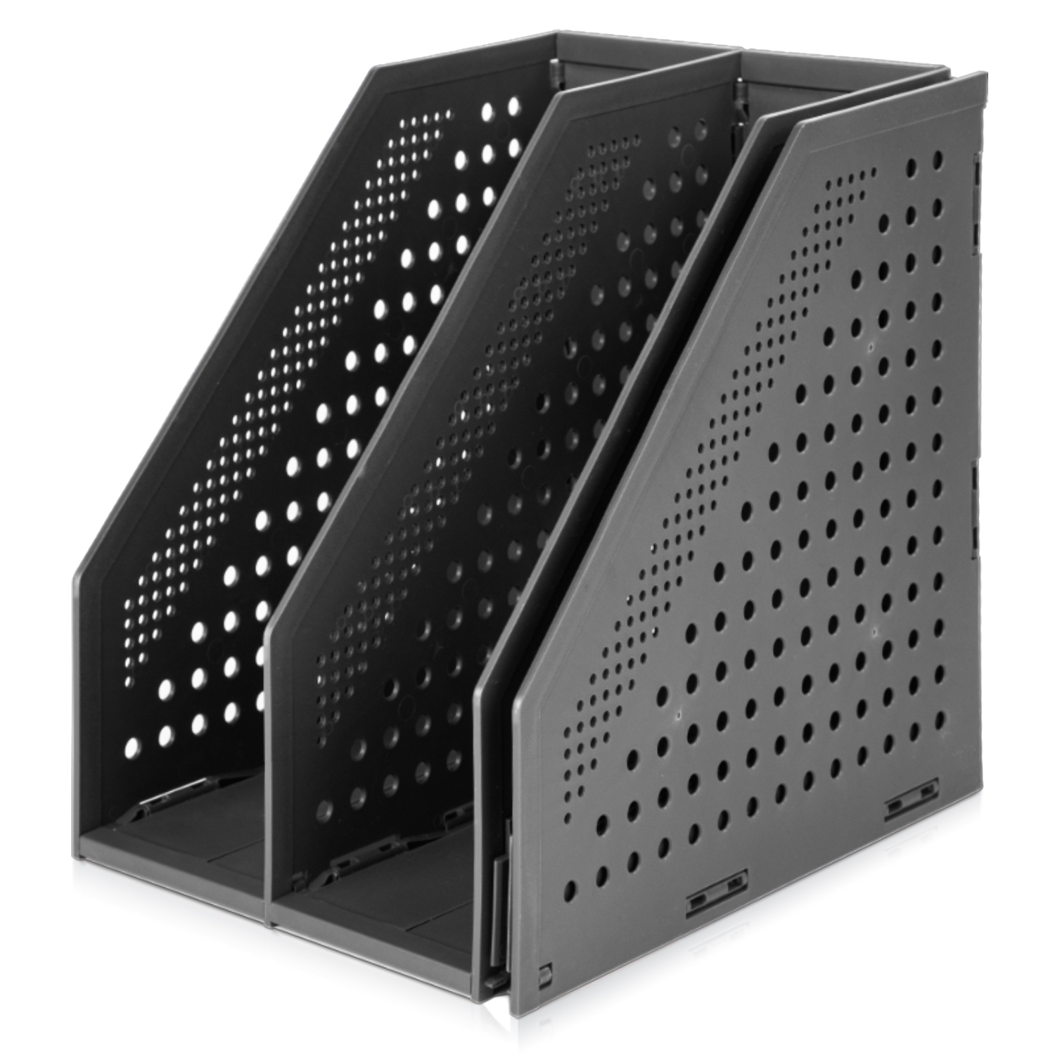 deli E78995 Magazine Holder, 288*50*300mm, Light Grey - Image 2