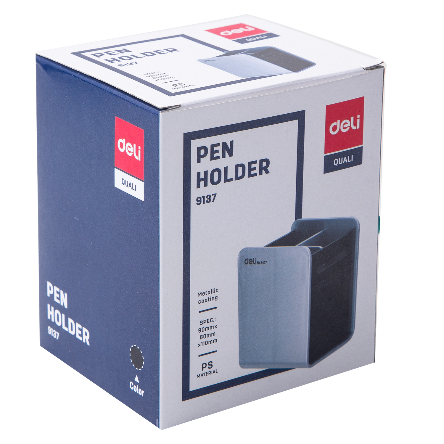 deli E9137 Pen Holder, 90×80×110mm, Assorted Colors - Image 2