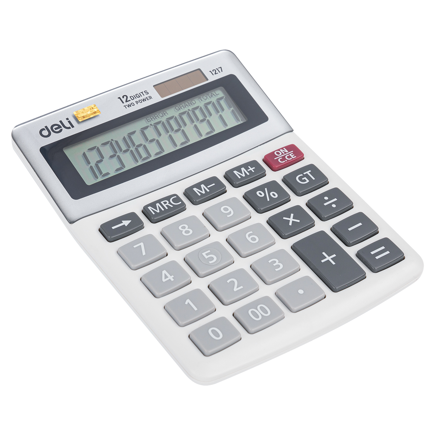 deli E1217 Desktop Calculator, Plastic-12 digits, White - Image 2