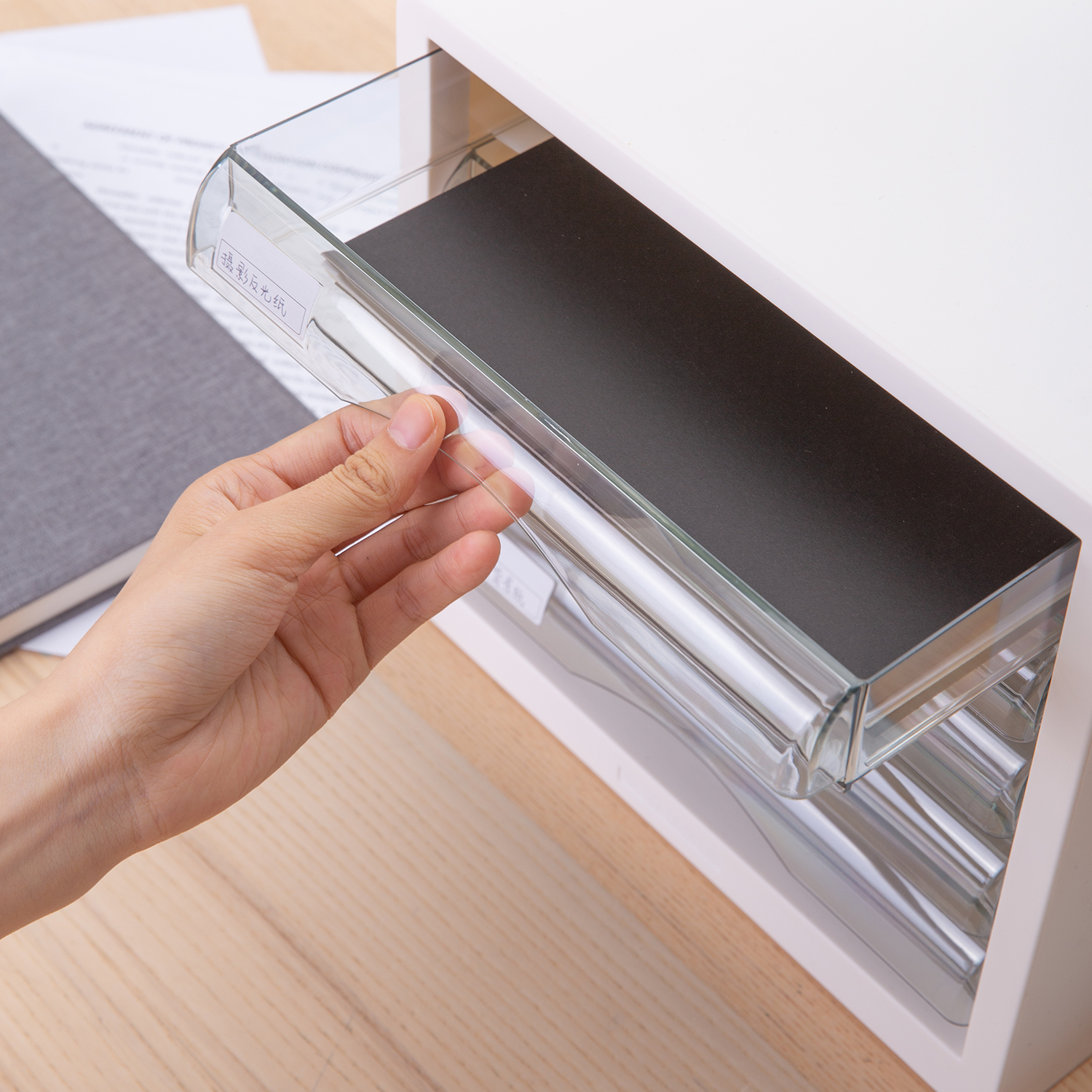 deli E9777 File Cabinet, 275×340×260mm, White - Image 2