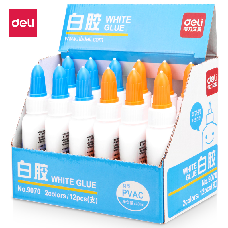 deli 9070 White Glue, 40ml, Assorted Colors - Image 2