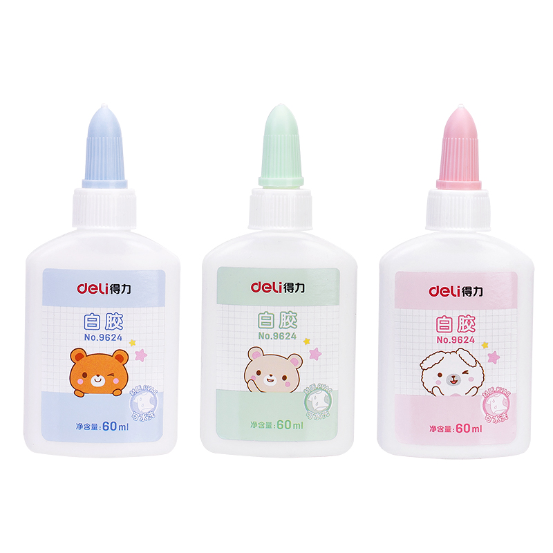 deli 9624 White Glue, 60ml, Assorted Colors - Image 2