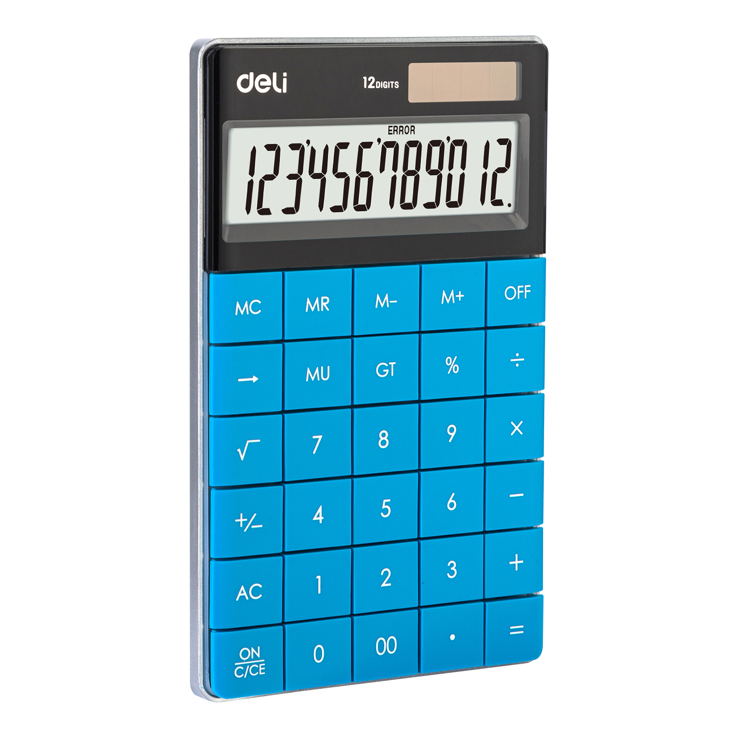 deli E1589 Desktop Calculator, Plastic-12 digits, Blue - Image 2