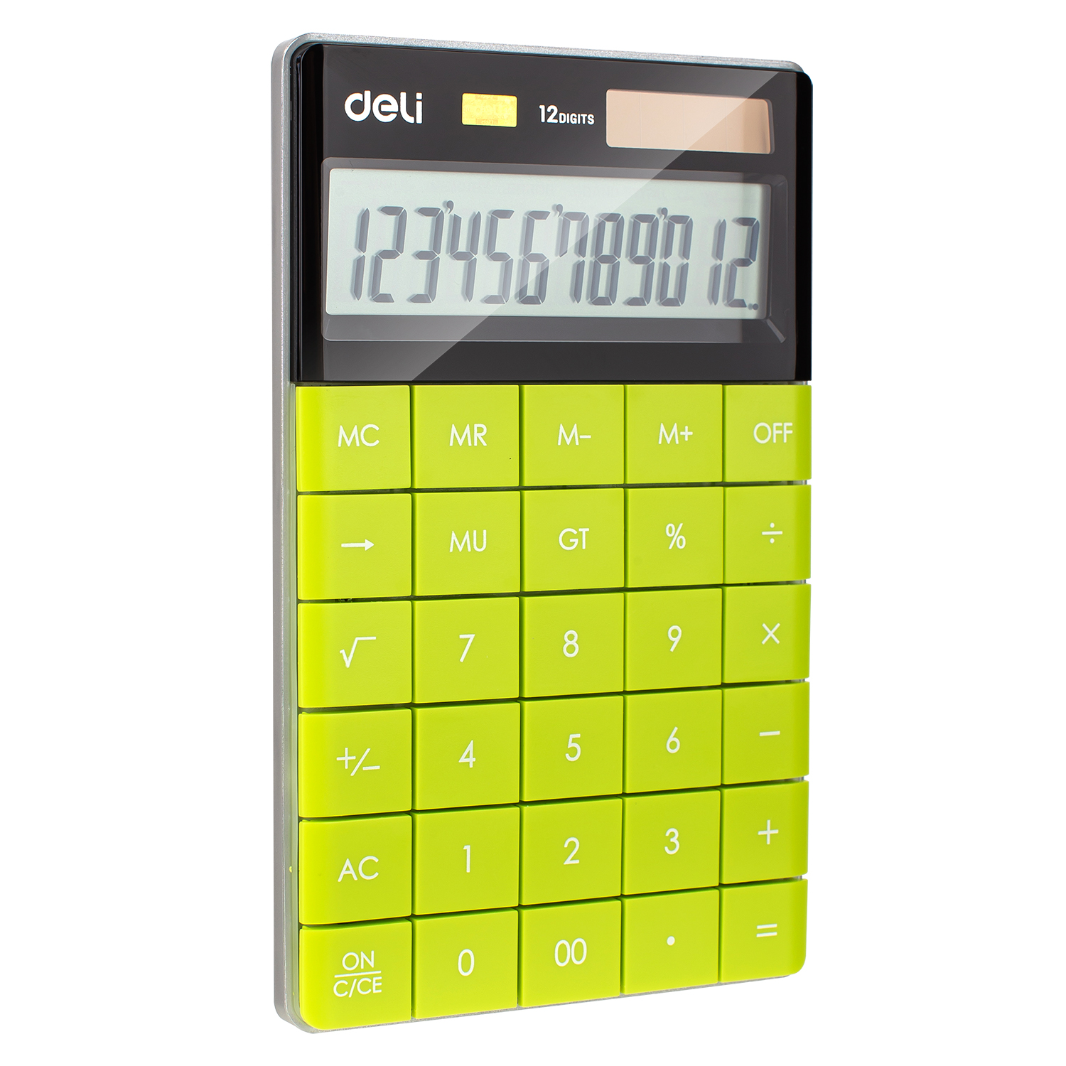 deli E1589 Desktop Calculator, Plastic-12 digits, Green - Image 2