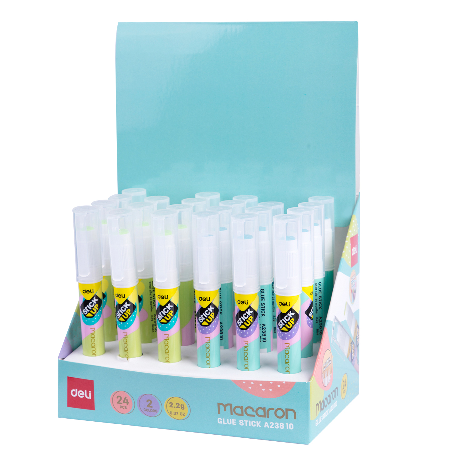 deli EA23810 Glue Stick, 2.2g, Assorted Colors - Image 2
