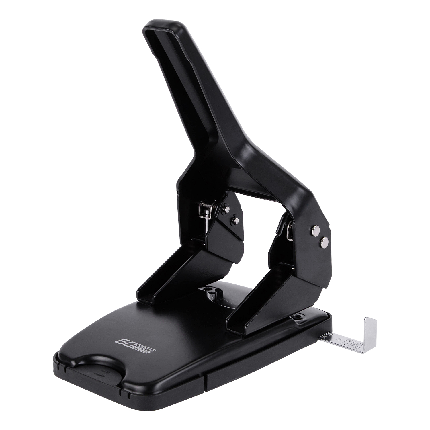 deli E0160 Heavy Duty Punch, 60sheets,80mm,Φ6mm, Black - Image 2