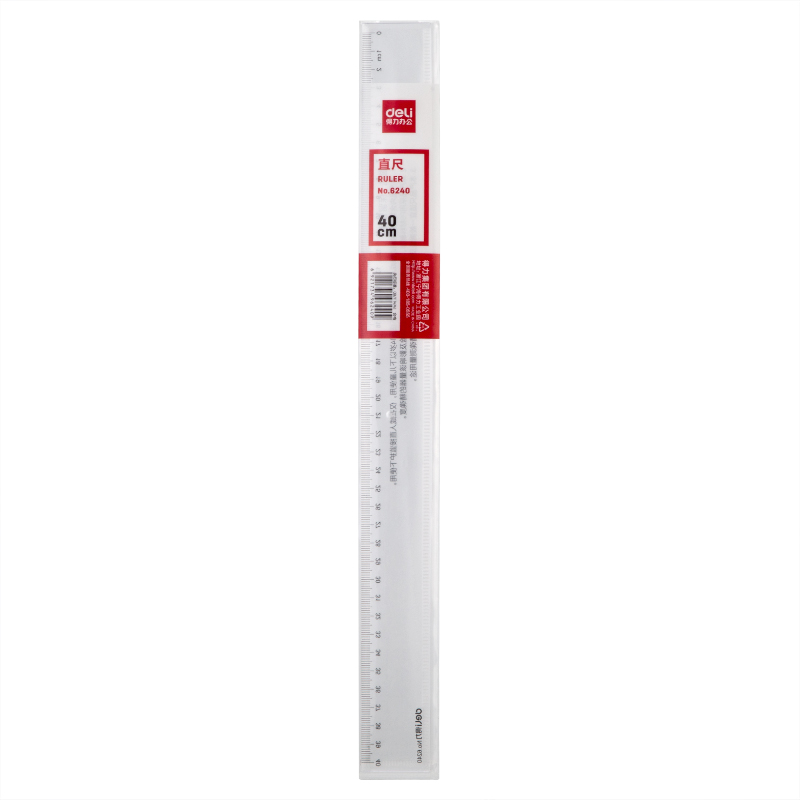 deli 6240 Ruler, 40CM, Transparent - Image 2